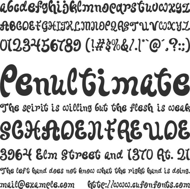 Glunicorn font preview
