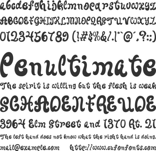 Glunicorn font preview