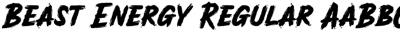 Beast Energy Regular font