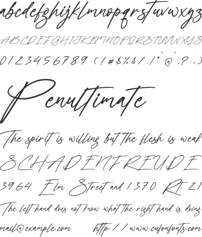 Millanittas font preview