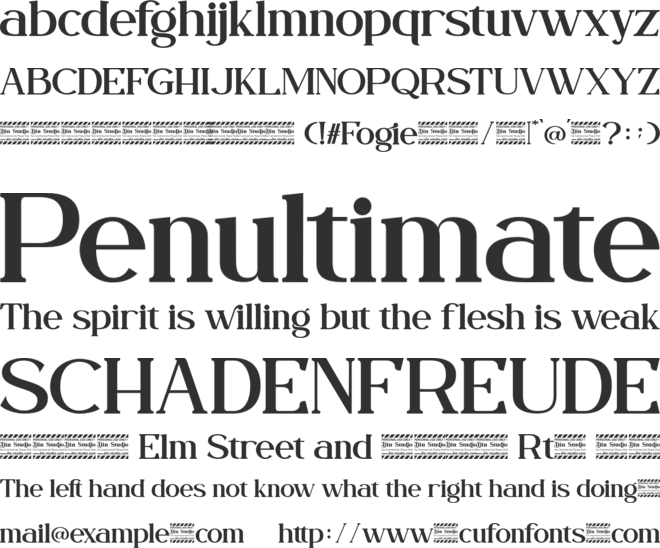 Fogie Personal Use font preview