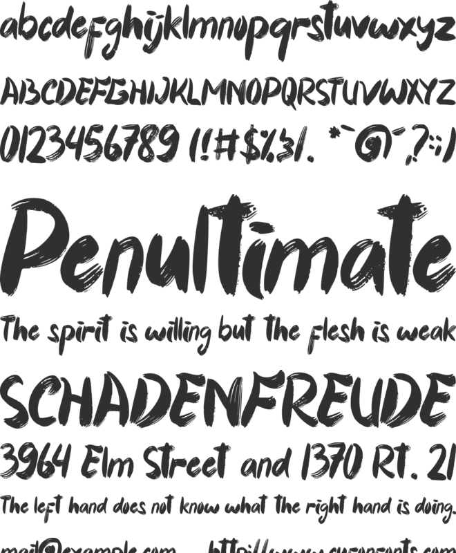 Christmas Brush font preview
