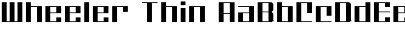 Wheeler Thin font