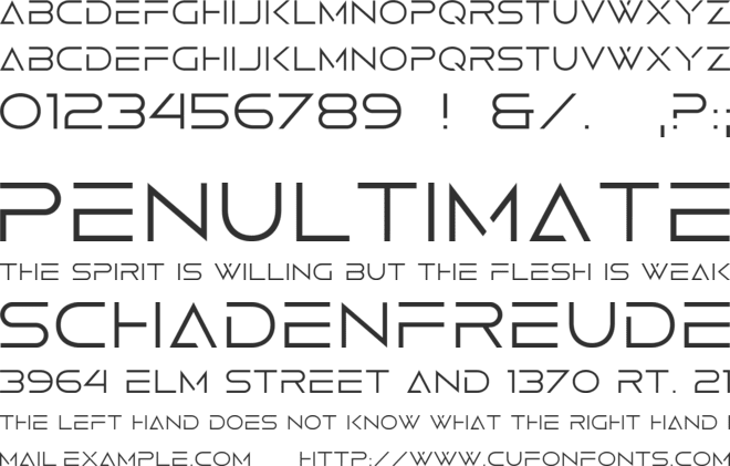 Dimensional font preview