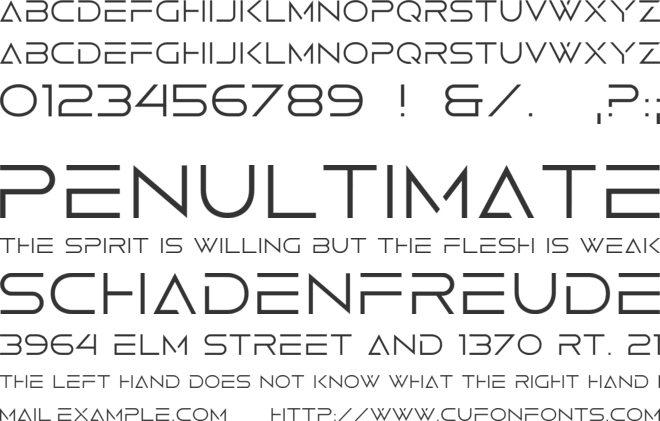 Dimensional font preview