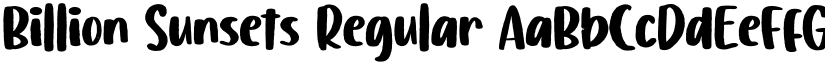 Billion Sunsets Regular font