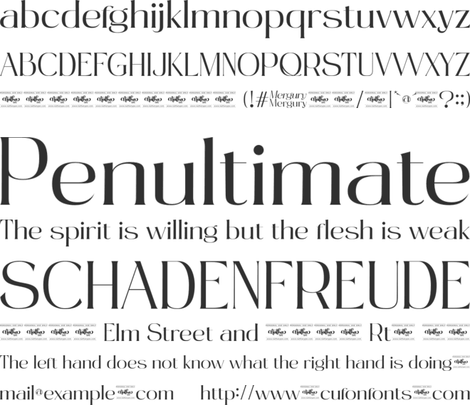 Mergury font preview