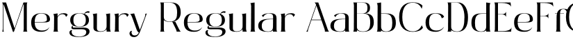 Mergury Regular font