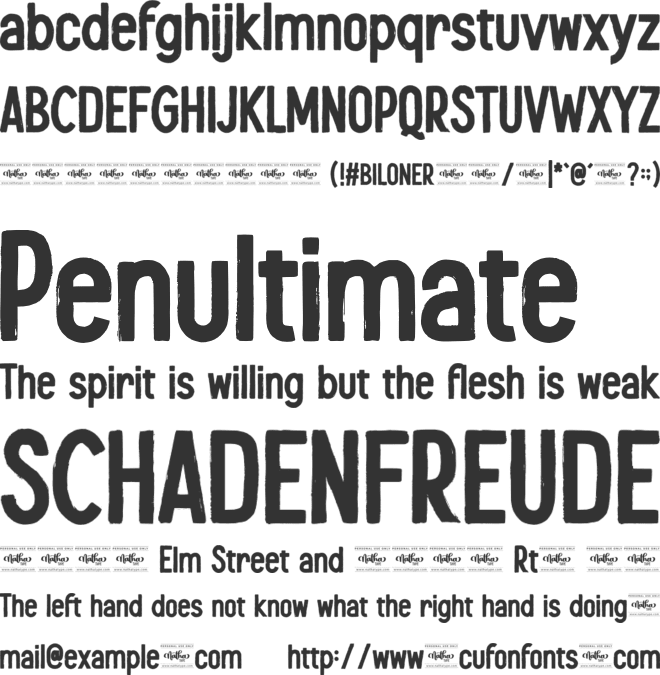 Biloner font preview
