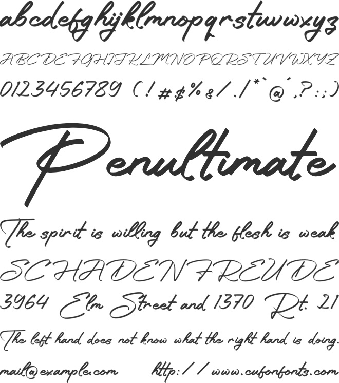 Parkstam Sutherlane font preview