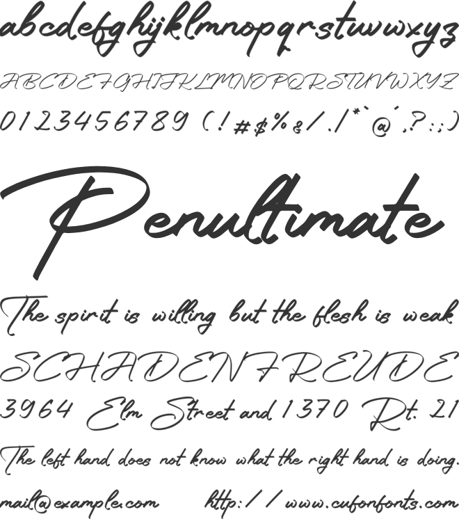 Parkstam Sutherlane font preview