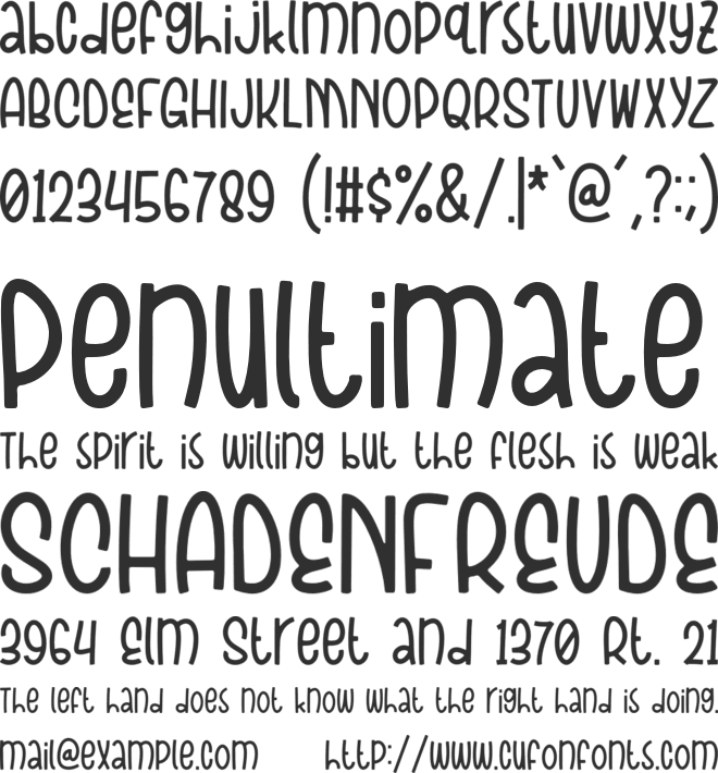 Wild Bouncy font preview