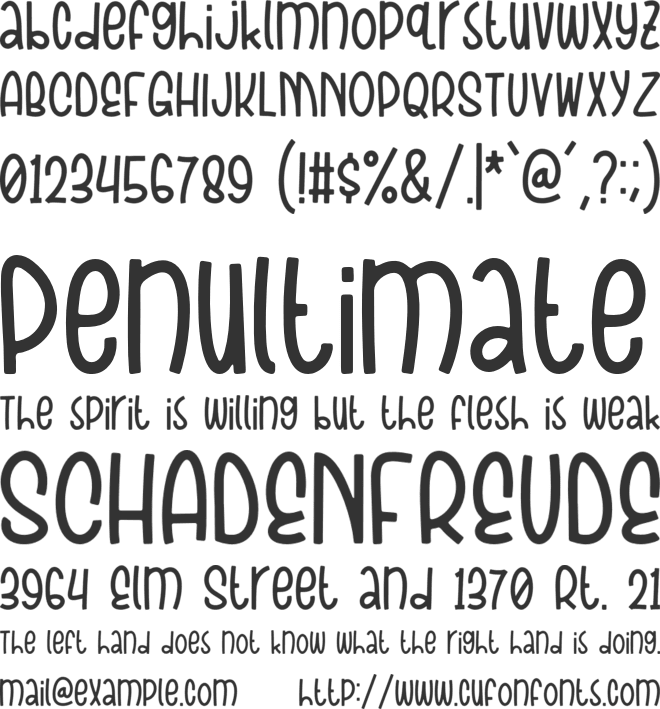 Wild Bouncy font preview