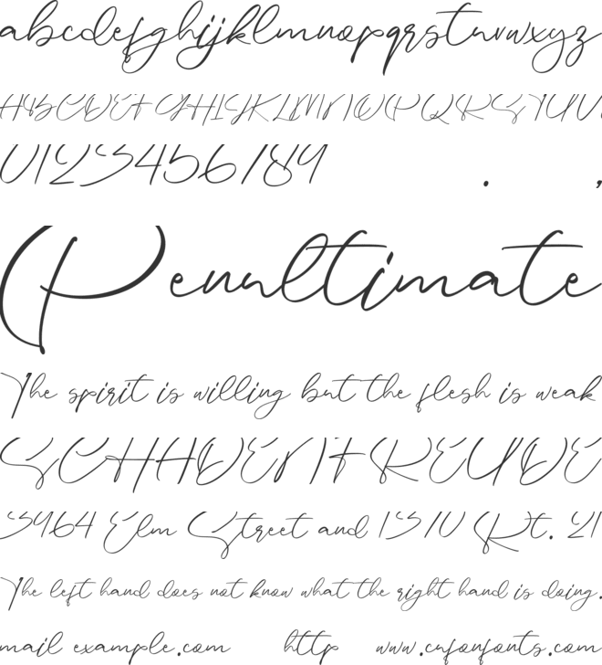 Astoria font preview