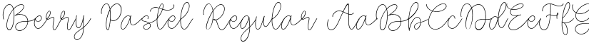 Berry Pastel Regular font