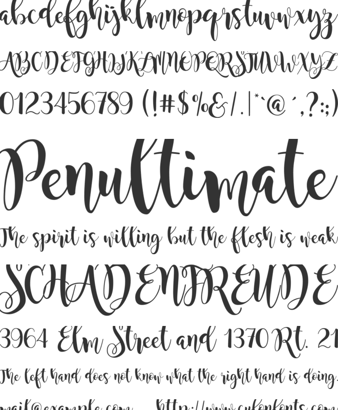 Magnolia Sky font preview