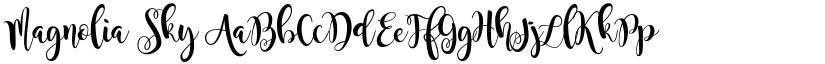Magnolia Sky font