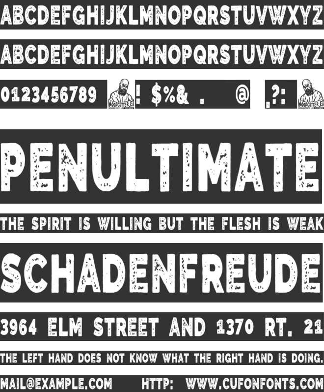 The Blue Alert font preview