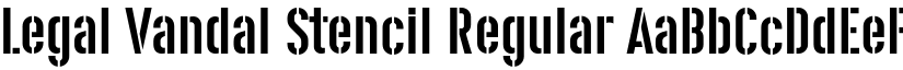 Legal Vandal Stencil Regular font