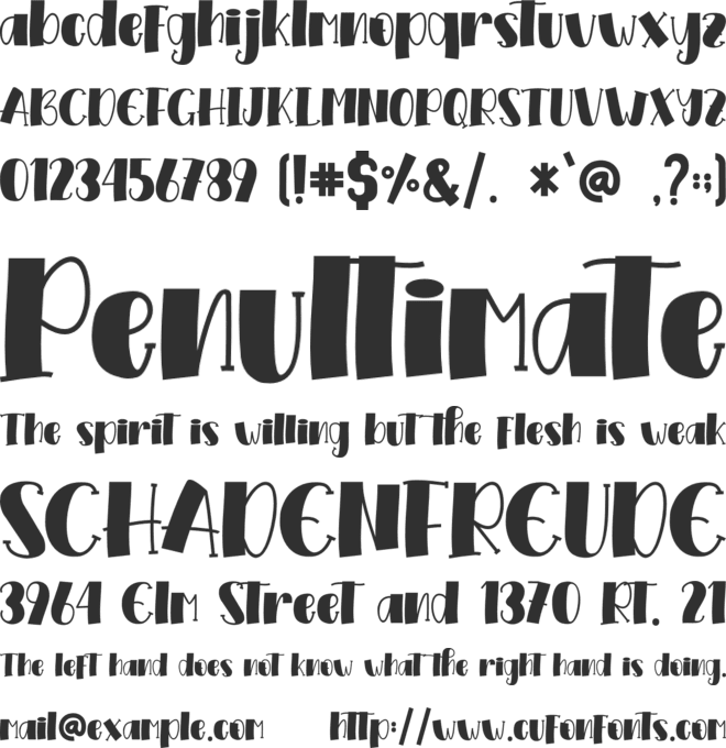 Violethe - Personal Use font preview