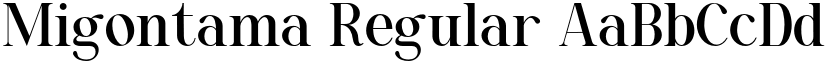 Migontama Regular font