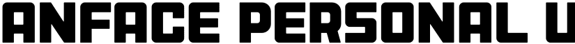 Anface Personal Use Regular font