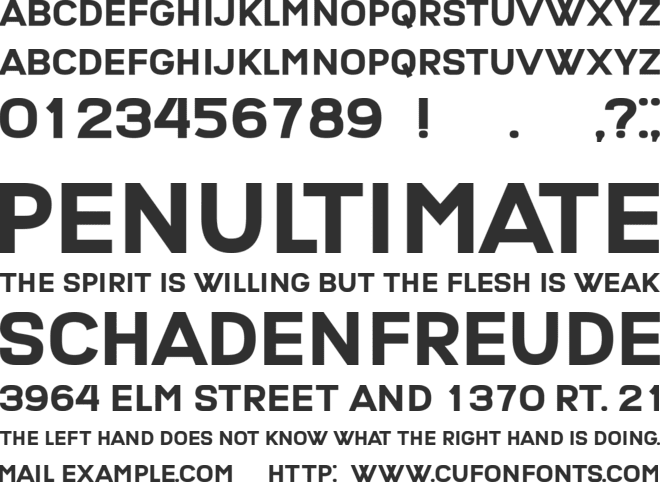 Planets font preview