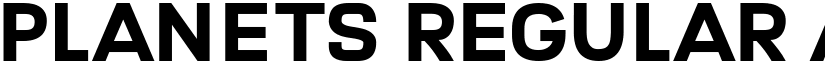 Planets Regular font