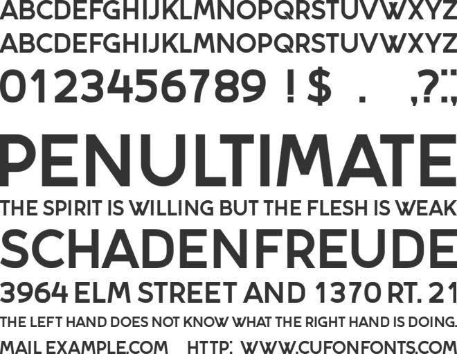 Pezula font preview