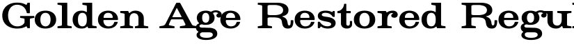 Golden Age Restored Regular font