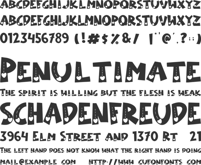 Love Live font preview