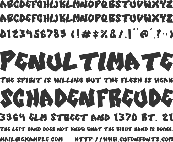 Night Fashion font preview