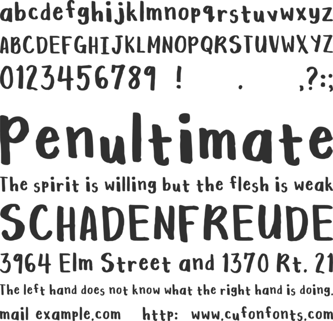 Vee With A Marker font preview