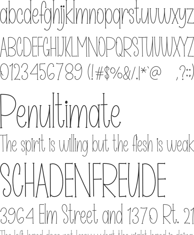 Worth font preview
