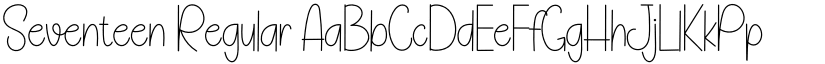 Seventeen Regular font