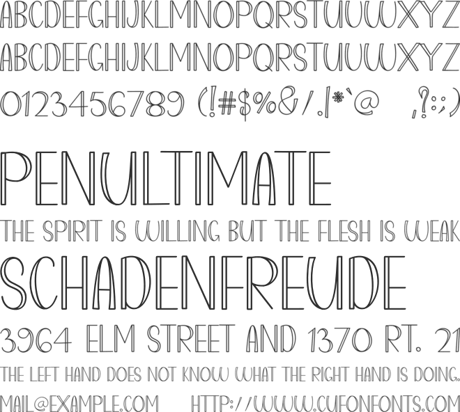 Rainbow Planner font preview