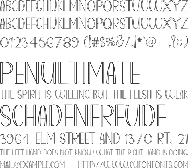 Rainbow Planner font preview