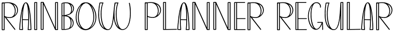 Rainbow Planner Regular font