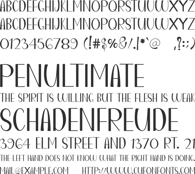Coffee Green font preview