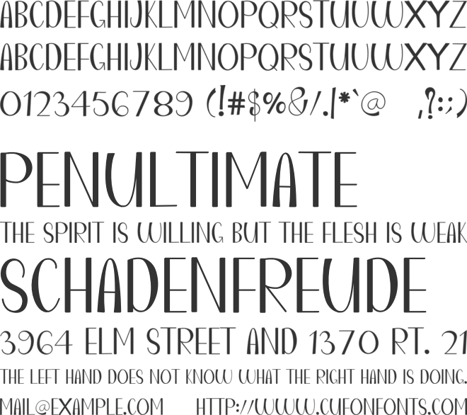 Coffee Green font preview