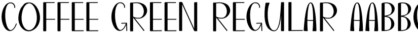 Coffee Green Regular font