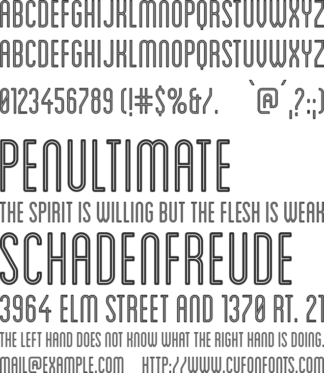 Blanch Condensed Inline font preview