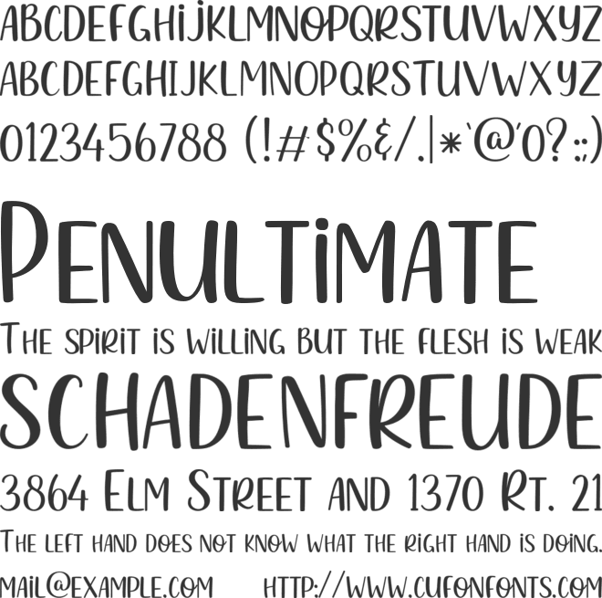 Beauty and Elegant Sans font preview