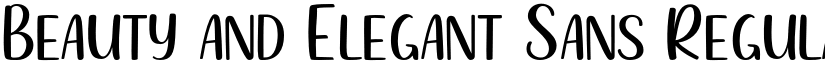 Beauty and Elegant Sans Regular font