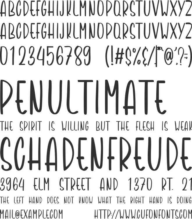 Nightheart font preview