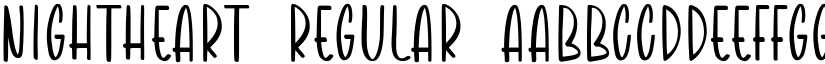 Nightheart Regular font