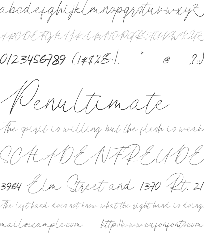 Bagitte font preview