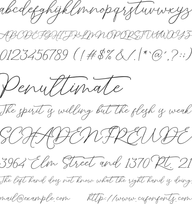 Amstonish font preview