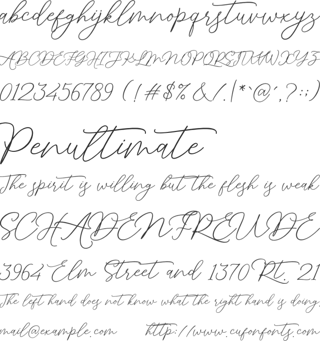 Amstonish font preview
