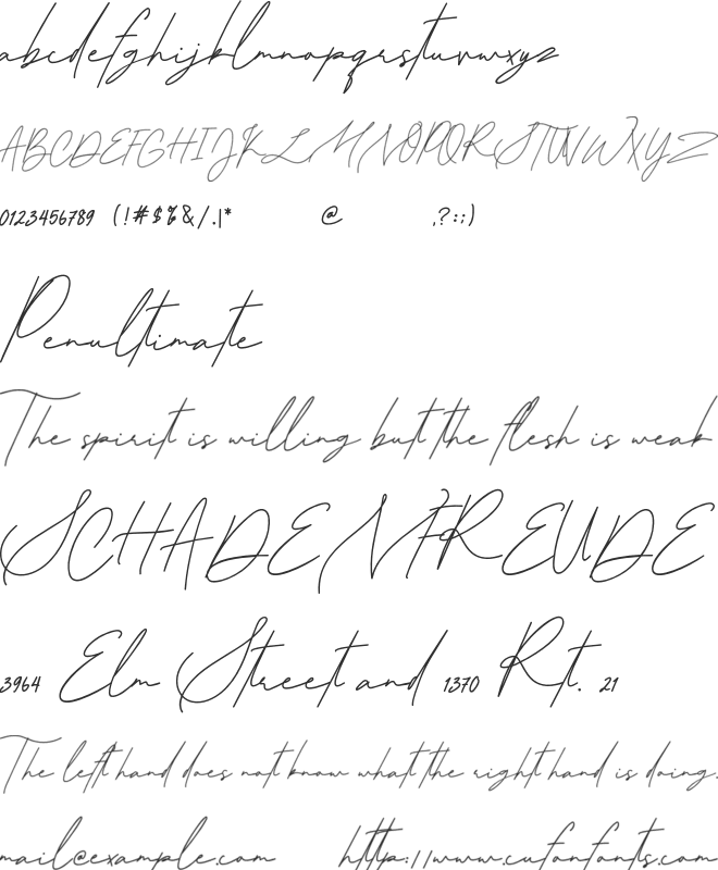 Madhona font preview